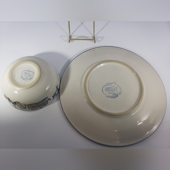 Louisville Pottery Noah's Ark Bowl and Plate - Picture 4 of 10